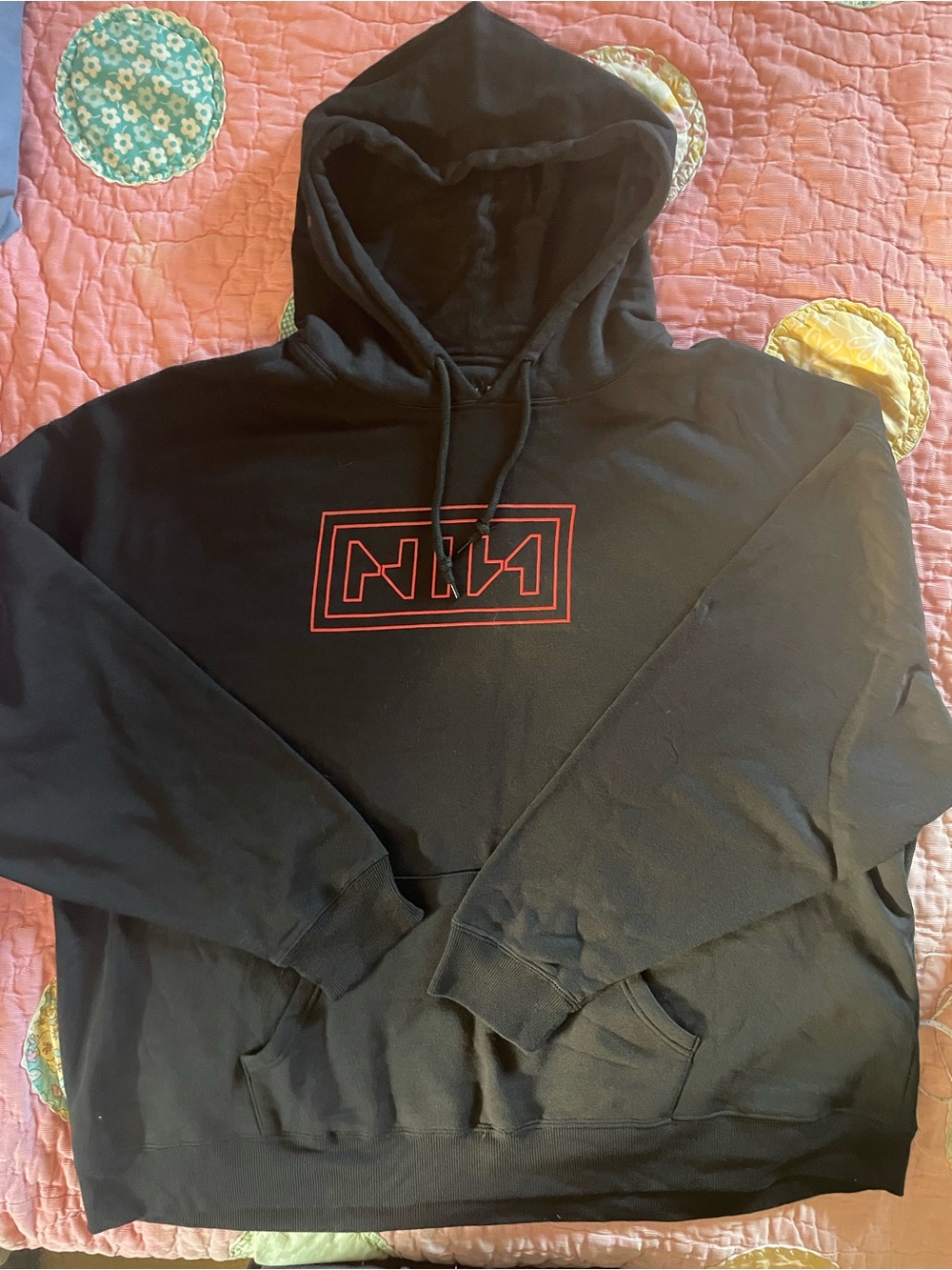 Disney Black Hoodie with Red Graphic - Men's Pullover NWOT